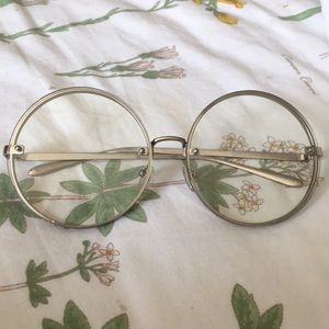 Faux Large Circle Glasses